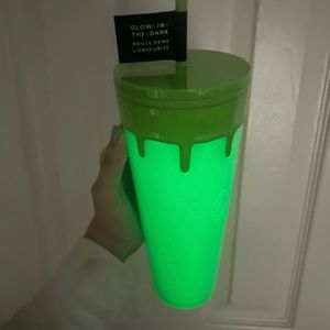 Starbucks 2023 Halloween Slime Cup Green Drip Glow In The Dark Venti Authentic